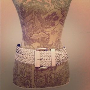 COPY - White leather belt